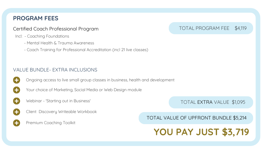 how much does a health coaching course cost